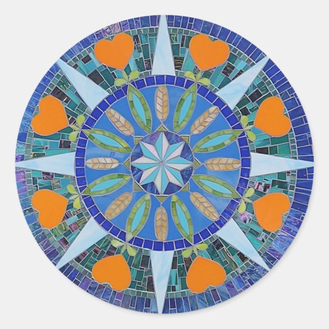 Adesivo Redondo Sinal hexadecimal (Frente)