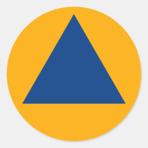 Adesivo Redondo Sinal internacional da defesa civil Roundel