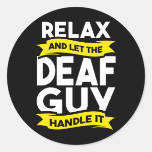 Adesivo Redondo Sinal Linguagem Surda Sensibilização Perda de audi