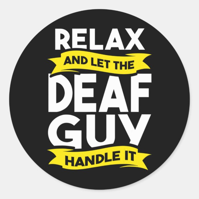 Adesivo Redondo Sinal Linguagem Surda Sensibilização Perda de audi (Frente)