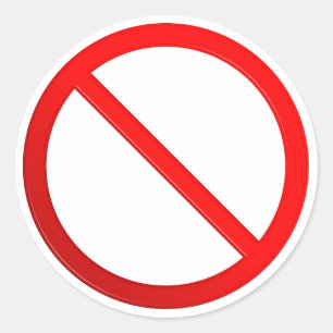 Adesivo Redondo Sinal Não Permitido