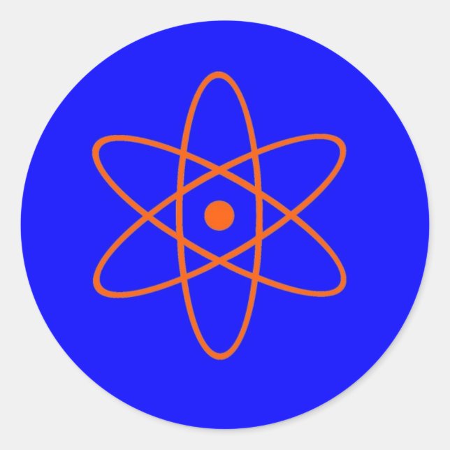Adesivo Redondo Sinal nuclear (Frente)