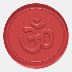 Adesivo Redondo Sinal Om Cera Selo