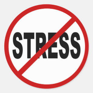 Adesivo Redondo Sinal permitido esforço do ódio Stress/No