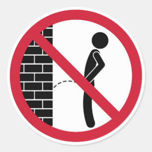 Adesivo Redondo Sinal Proibido de Sem Extremidade