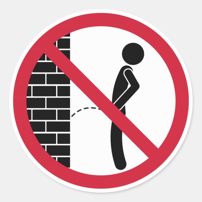 Adesivo Redondo Sinal Proibido de Sem Extremidade (Frente)