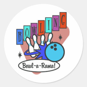 Adesivo Redondo sinal retro bowl-a-rama