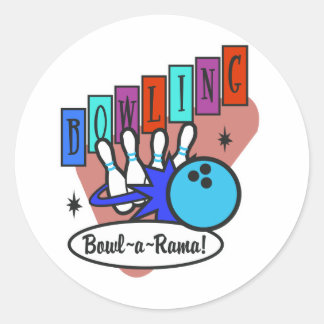 Adesivo Redondo sinal retro bowl-a-rama