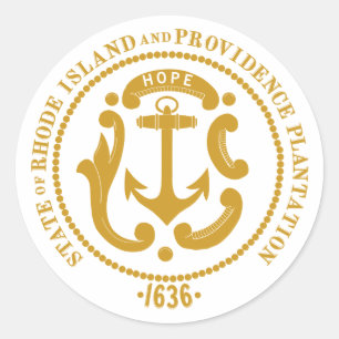 Adesivo Redondo Sinal Rhode Island