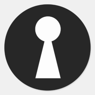 Adesivo Redondo sinal secreto do indiscret do símbolo do furo