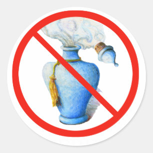 Adesivo Redondo Sinal tirado mão: Nenhum perfume
