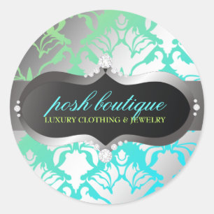 Adesivo Redondo Sinal Zeopard 311 encontra Limão Damask Shimmer Oc