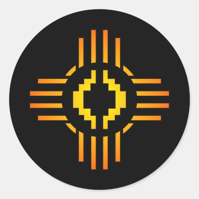 Adesivo Redondo Sinal Zia Sun (Frente)