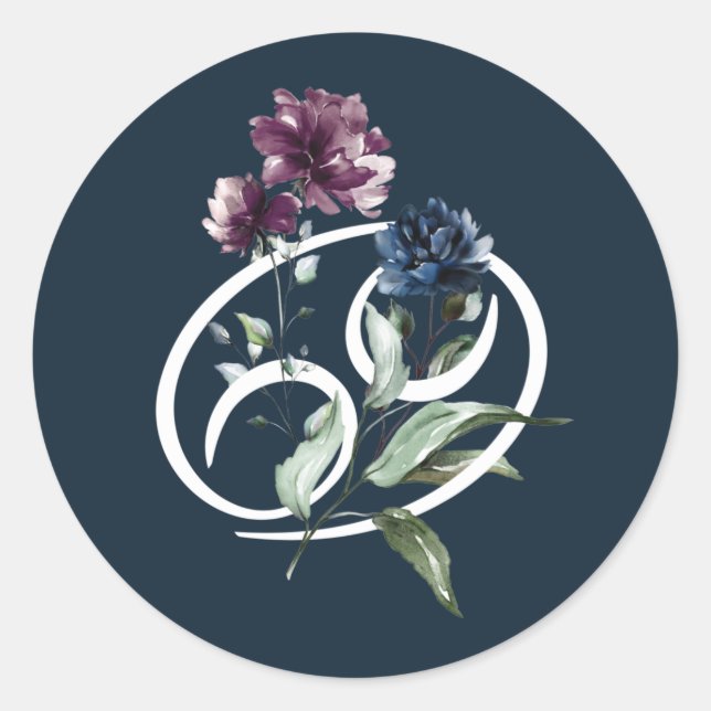 Adesivo Redondo Sinal Zodiac - cancer (Frente)