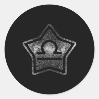 Adesivo Redondo Sinal Zodiac Libra Star 7 Sinal Zodiac