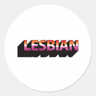 Adesivo Redondo Sinalizador 3D LESBIAN