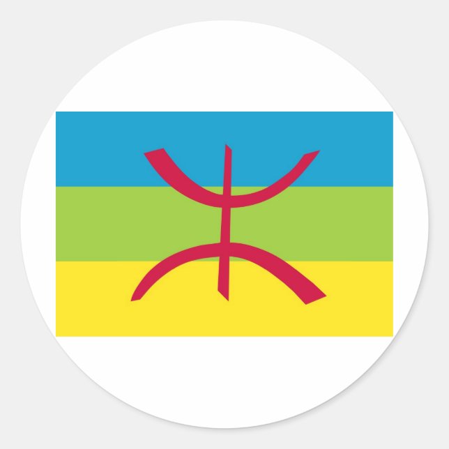 Adesivo Redondo Sinalizador Amazigh (Frente)