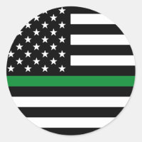 Sinalizador Americano Thin Green Line