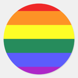 Adesivo Redondo Sinalizador arco-íris LGBT