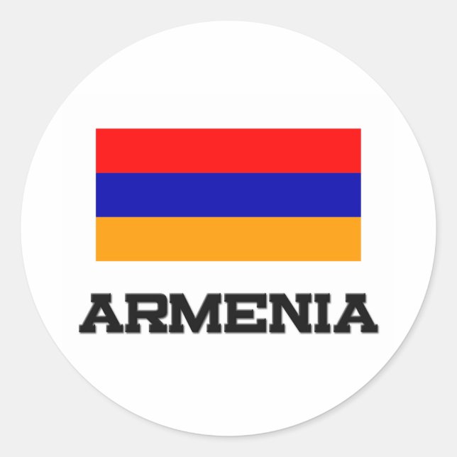 Adesivo Redondo Sinalizador Armênia (Frente)