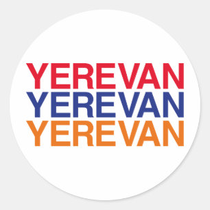 Adesivo Redondo Sinalizador Armênio YEREVAN