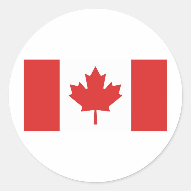 Adesivo Redondo Sinalizador Canadá (Frente)