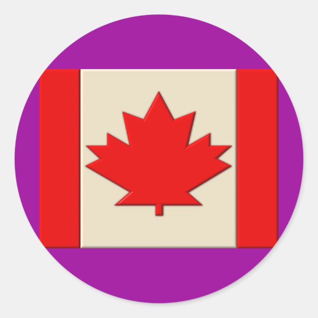 Adesivo Redondo Sinalizador Canadá (Frente)