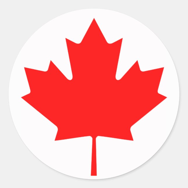 Adesivo Redondo Sinalizador Canadá (Frente)