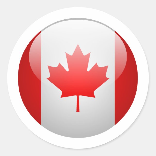 Adesivo Redondo Sinalizador Canadá (Frente)