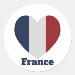 Adesivo Redondo Sinalizador Coração França