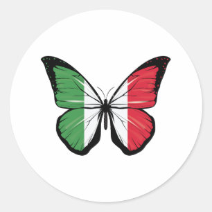 Adesivo Redondo Sinalizador da Borboleta Itália