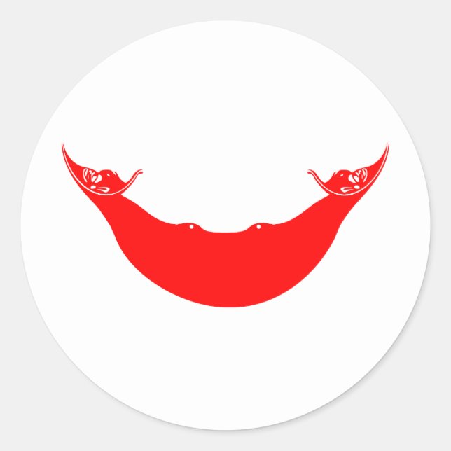 Adesivo Redondo Sinalizador da Ilha páscoa (Frente)