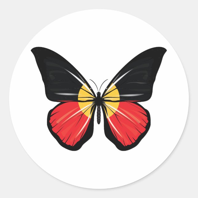 Adesivo Redondo Sinalizador de Borboleta de Origem (Frente)