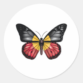 Adesivo Redondo Sinalizador de Borboleta Monarca de Origem