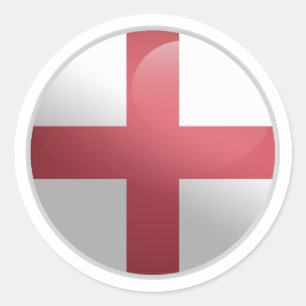 Adesivo Redondo Sinalizador de Círculo Glossy Inglaterra