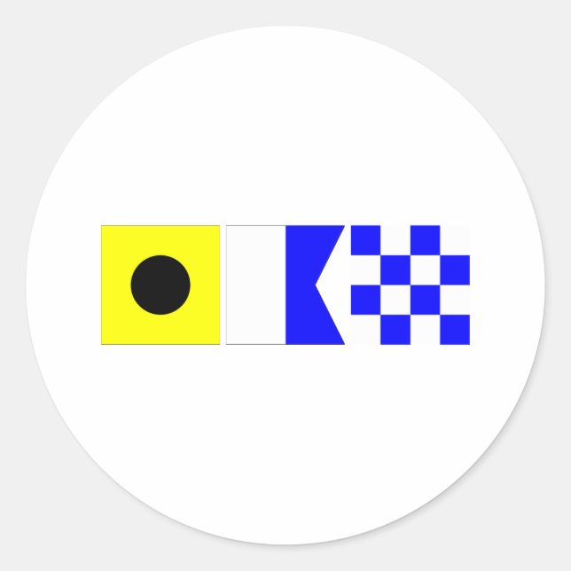 Adesivo Redondo Sinalizador de Código Ian (Frente)