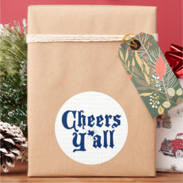 Adesivo Redondo Sinalizador de Estado Azul Cheers Y