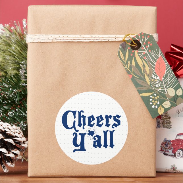 Adesivo Redondo Sinalizador de Estado Azul Cheers Y (Feriado)