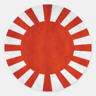 Adesivo Redondo Sinalizador de Grunge Japonês