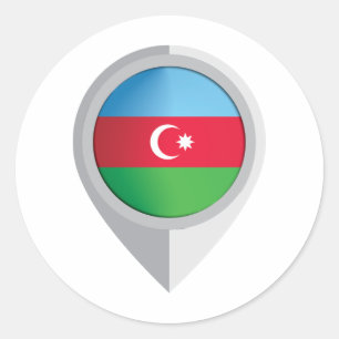 Adesivo Redondo Sinalizador de Localização de Pinos do Azerbaijão