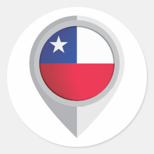 Adesivo Redondo Sinalizador de Localização de Pinos do Chile