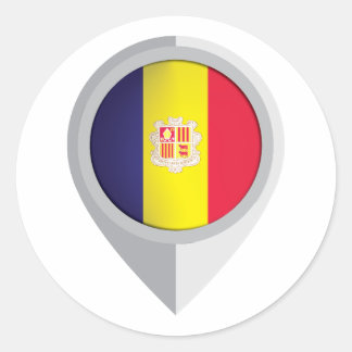 Adesivo Redondo Sinalizador de Localização do Pin Andorra