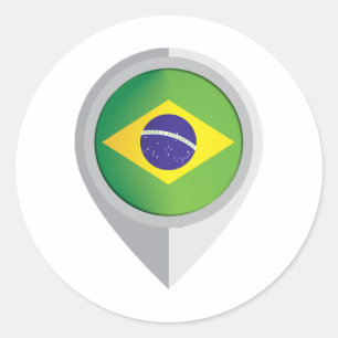 Adesivo Redondo Sinalizador de Localização do Pino Brasil