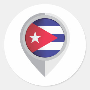 Adesivo Redondo Sinalizador de Localização do Pino Cuba