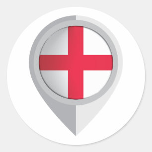 Adesivo Redondo Sinalizador de Localização do Pino de Inglaterra