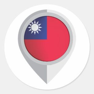 Adesivo Redondo Sinalizador de Localização do Pino de Taiwan