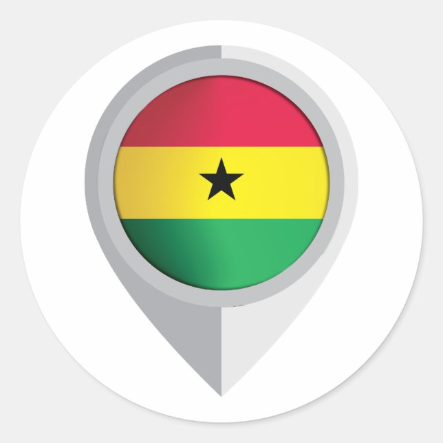 Adesivo Redondo Sinalizador de Localização do Pino do Gana (Frente)
