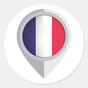 Adesivo Redondo Sinalizador de Localização do Pino França