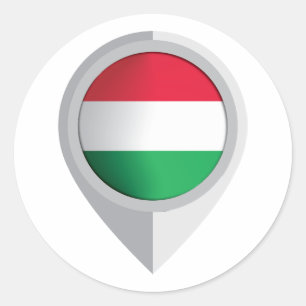 Adesivo Redondo Sinalizador de Localização do Pino Hungria