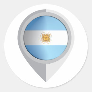 Adesivo Redondo Sinalizador de Localização do Pino na Argentina